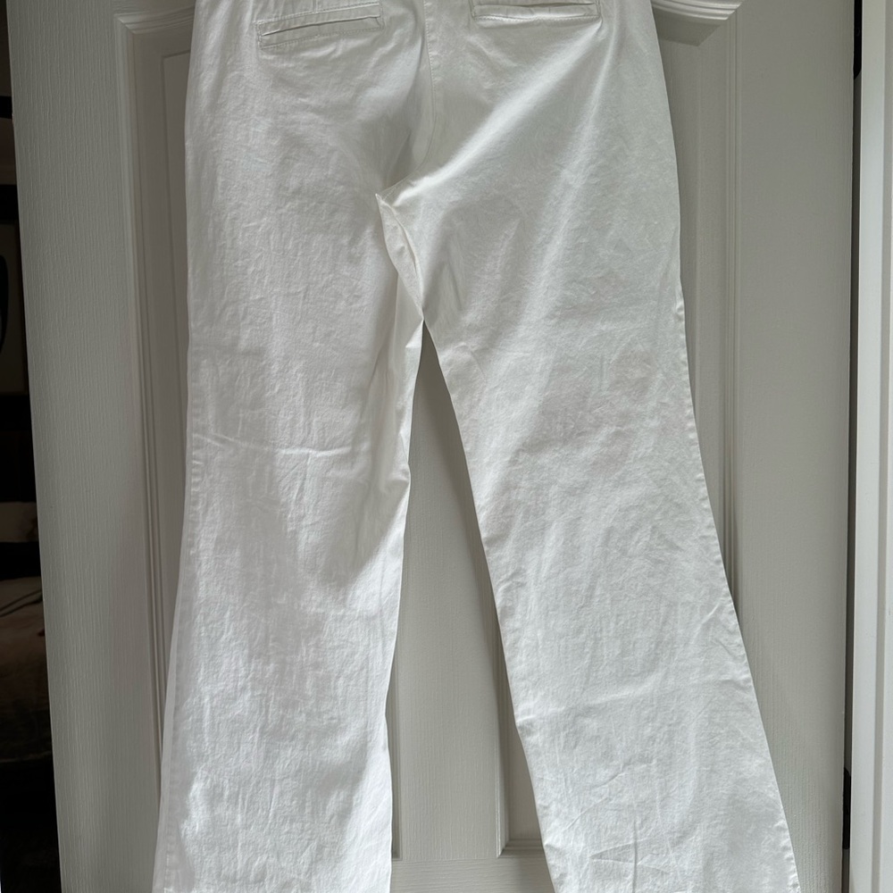 J. Crew White Wide Leg Pants